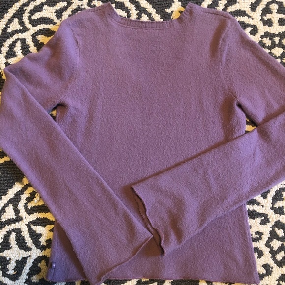 Aeropostale slim fit fuzzy purple sweater. Size M. - Picture 5 of 8